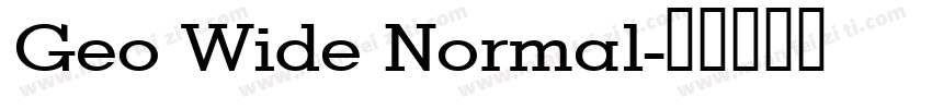 Geo Wide Normal字体转换